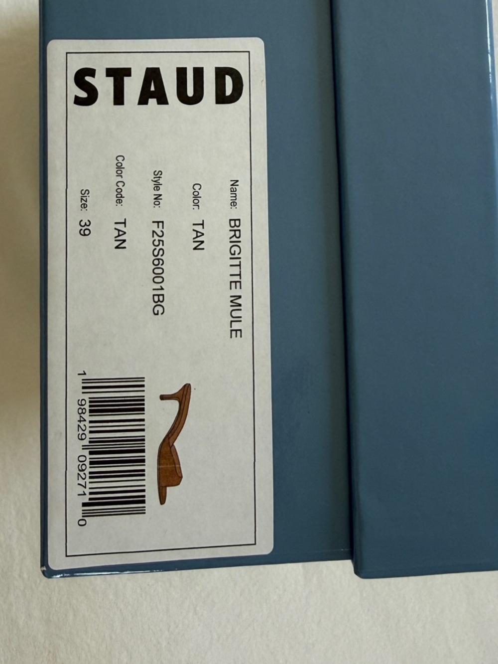NEW: Staud Brigitte Suede Mule Tan: EU 39 (box included) - Picture 5 of 5